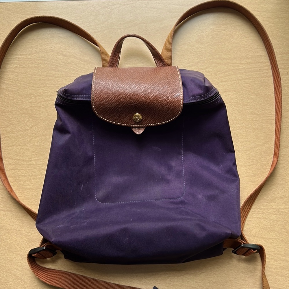 Longchamp Le Pilage Backpack Deep Purple